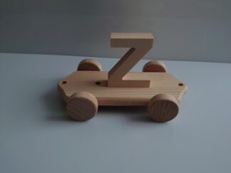 Wooden Letter "Z" on Large Train Carriage- Part of the Letter Train Collection