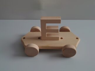 Wooden Letter "E" on Large Train Carriage- Part of the Letter Train Collection