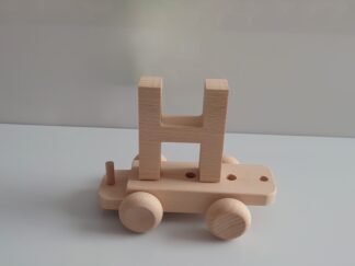 Wooden Letter "H" on Small Train Carriage- Part of the Letter Train Collection