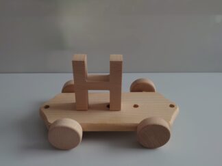 Wooden Letter "H" on Large Train Carriage- Part of the Letter Train Collection