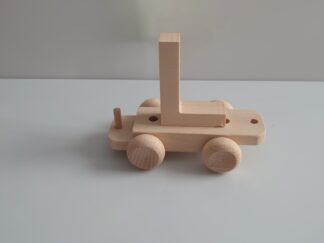 Wooden Letter "L" on Small Train Carriage- Part of the Letter Train Collection