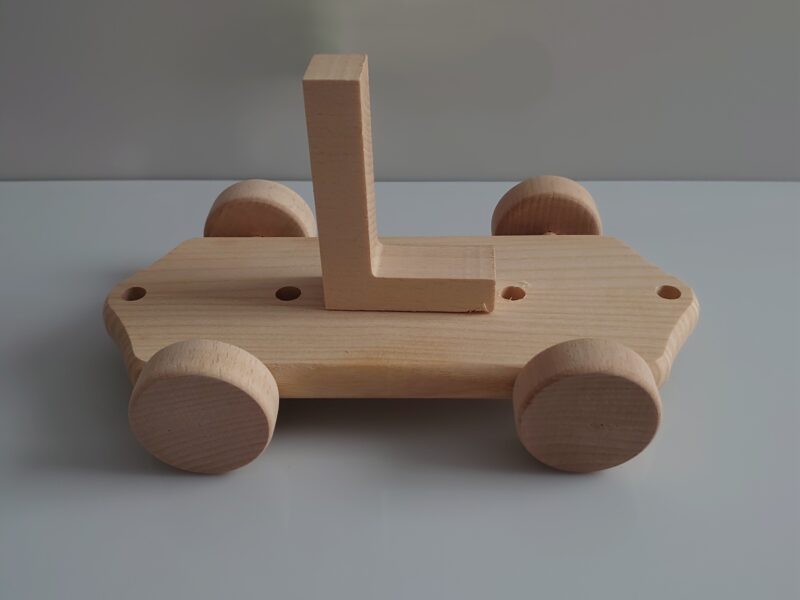 Wooden Letter "L" on Large Train Carriage- Part of the Letter Train Collection
