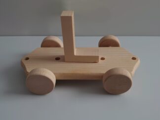 Wooden Letter "L" on Large Train Carriage- Part of the Letter Train Collection