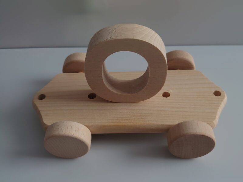 Wooden Letter "O" on Large Train Carriage- Part of the Letter Train Collection