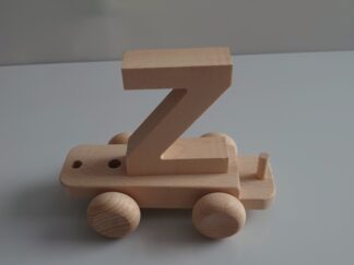 Wooden Letter "Z" on Small Train Carriage- Part of the Letter Train Collection