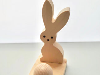 Wooden Easter Egg Bunny Rabbit with Egg Holder | Easter